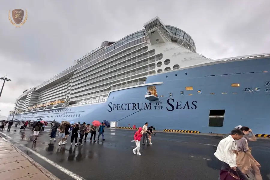 Spectrum of the Sea cruise ship docking at Cam Ranh Port