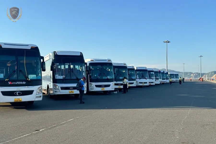 Bus line at Nha Trang Cruise Port